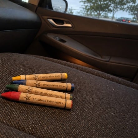 Branded crayons with logo