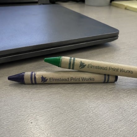 Custom printed crayons in bulk