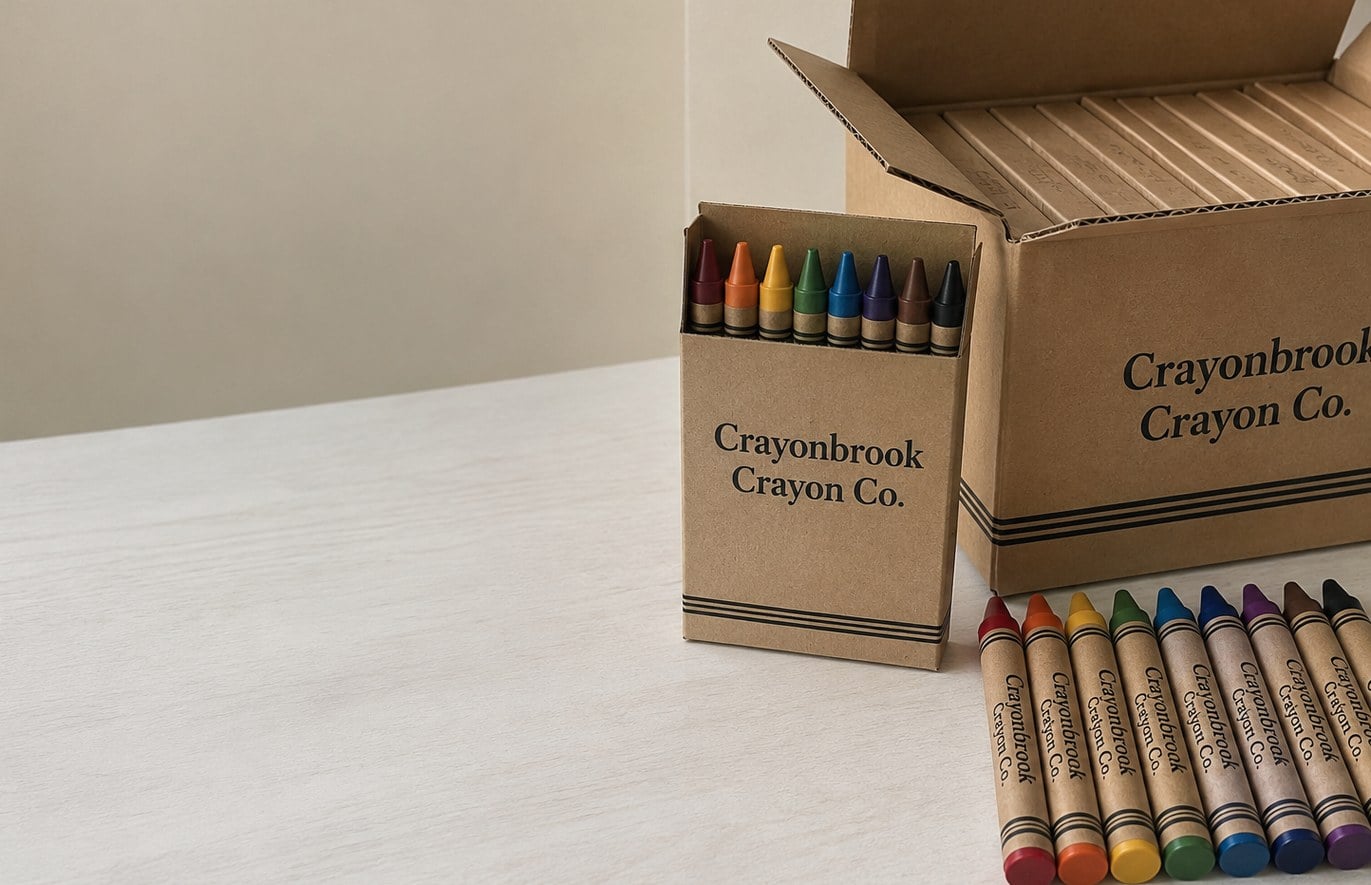 Custom printed crayons with logo