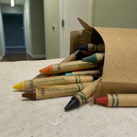 Promotional custom crayons with company logo